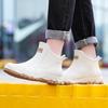 Waterproof Korean Men's Mid-tube Rain Boots, Perfect for Outdoor Rainy Days. These Non-slip Water Shoes Are Thickened and Wear-resistant.