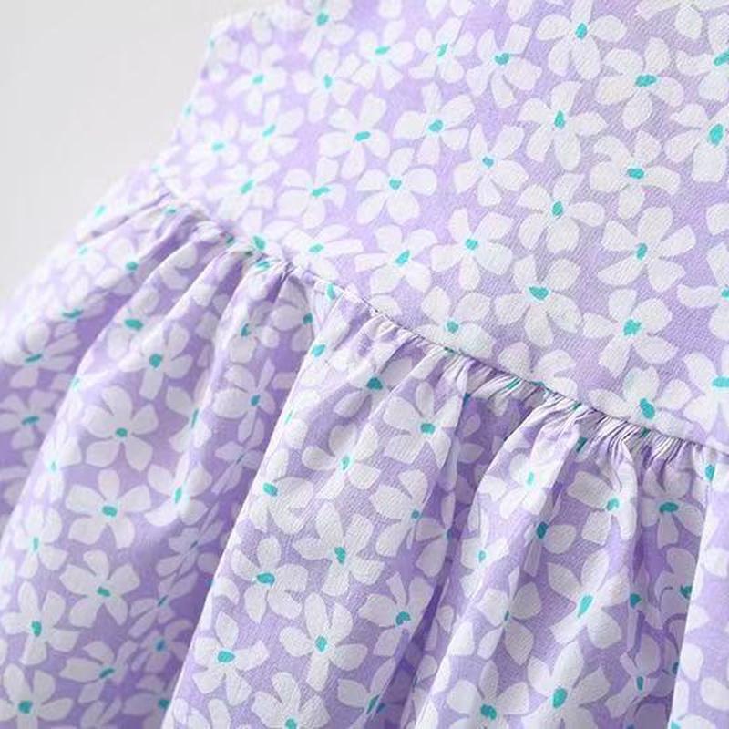 Платье для маленьких девочек, летняя детская одежда, шляпа на бретельках с милым бантом и цветочным принтом, майка, юбка