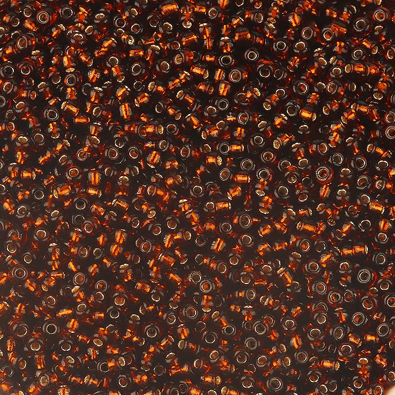 2mm Colored Transparent Silver Core Glass Seed Beads for DIY Jewelry Accessories