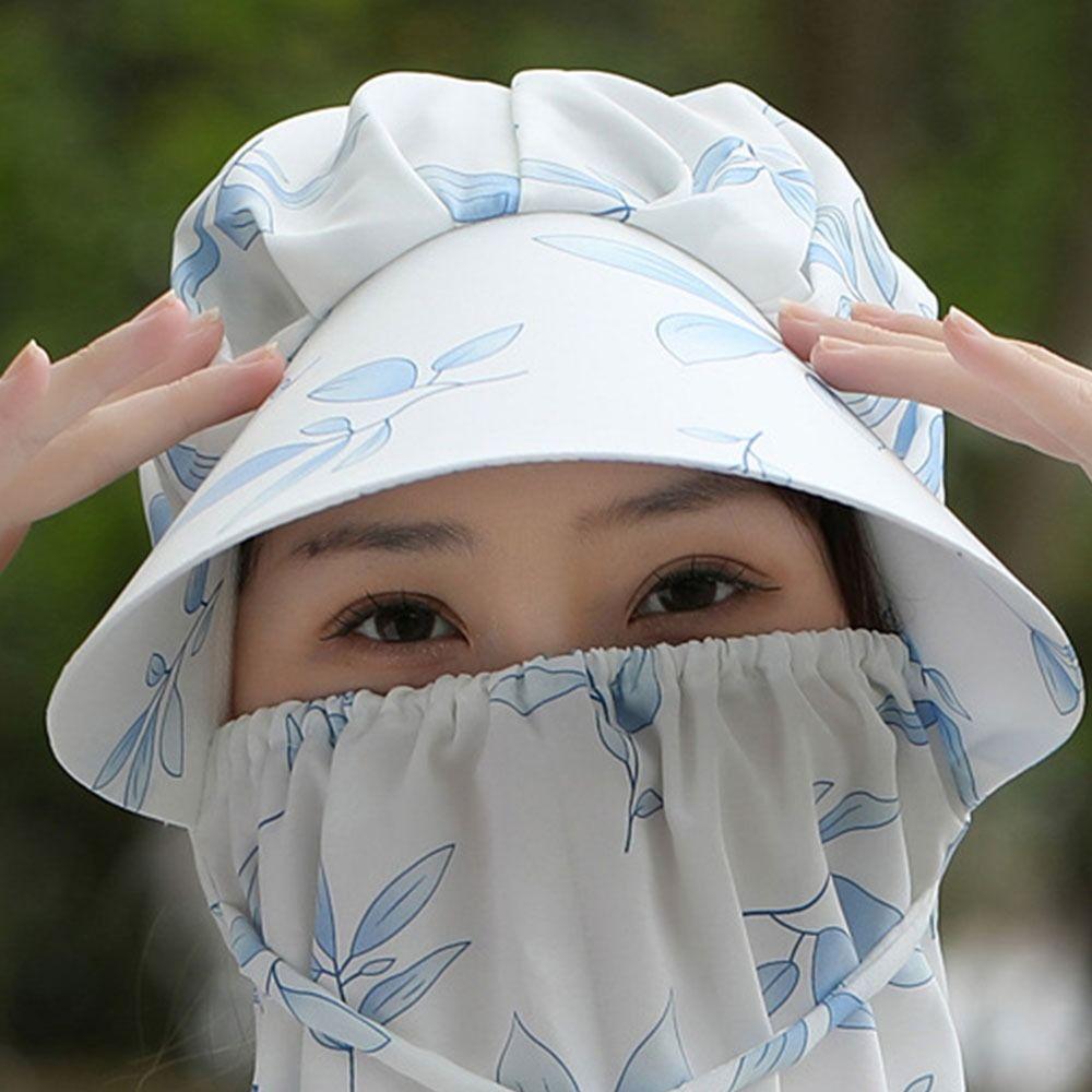 Full Face Neck Protection Sunscreen Cap Dust-proof Outdoor Sun Hat Outdoors Tea Picking Cap Summer