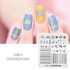 Nail Art Stamp Plate Nail Stencil Template Fashion 084 with Cute Rainbow Images Nail Stencil for Nail Art Stamping Polish