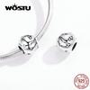 WOSTU 12 Constellation Aries Beads 925 Sterling Silver CZ Charm Fit Original DIY Bracelet Beads