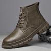 Men Lace Up Boots Genuine High-top Multi-purpose Hiking High Quality Work Clothes Shoes Fashionable Comfortable High Top Boot