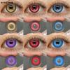 Cosplay Colored Contact Lens Blue Lens Brown Eyes for Halloween Day 2pcs Yearly Natural Beauty Pupils