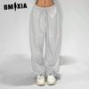 GMXIA Hip Hop Retro Casual Pants Women Sports Sweatpants Loose Wide Leg Long Pants