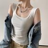 Threaded Knitted Square Collar Bottoming Camisole Women's Suit Inside Sexy Top Worn By Hot Girls In Spring, Autumn and Summer