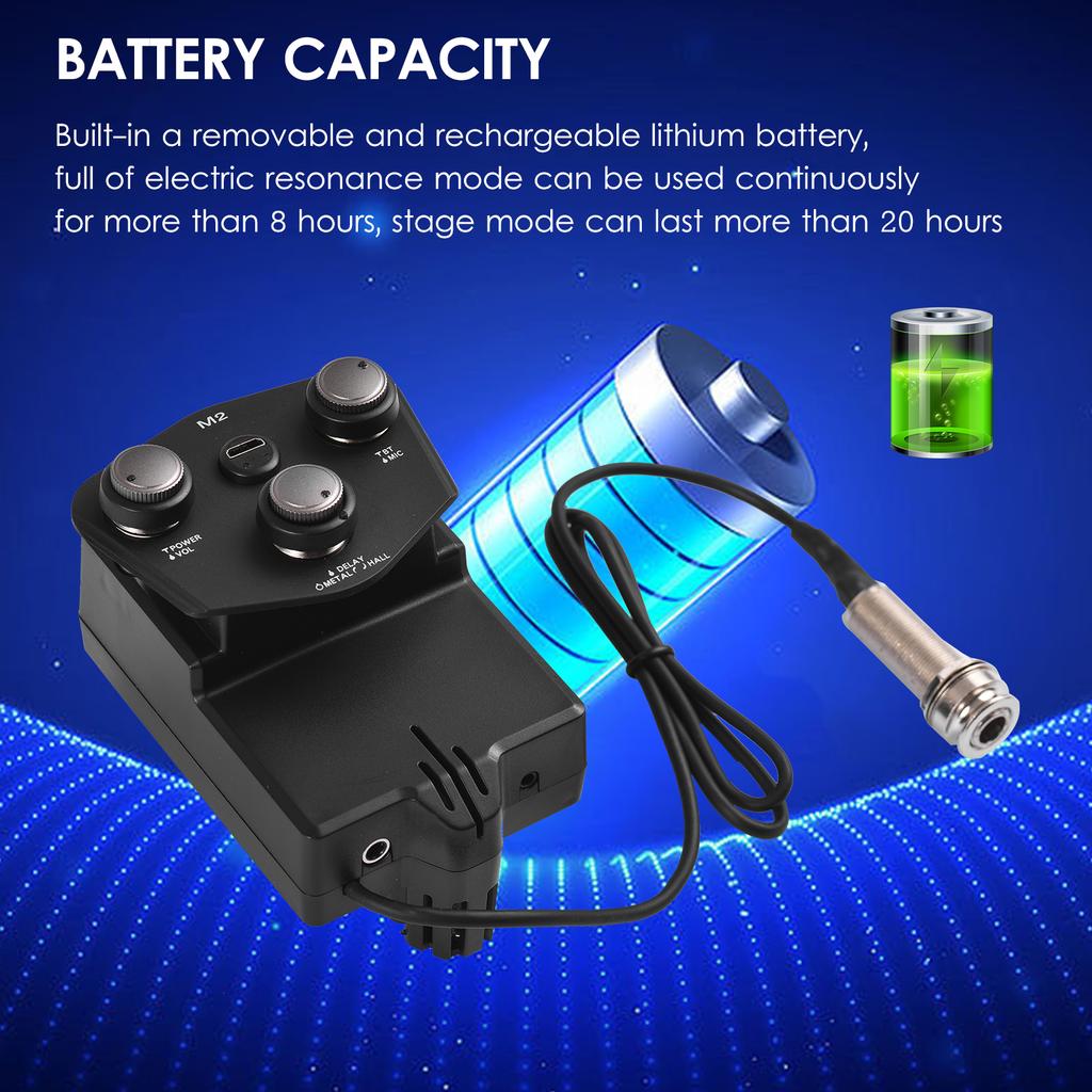 M2 Guitar Resonant Pickup Resonance Sound Pickup for Guitar with 2200mAh Lithium Battery BT Guitar