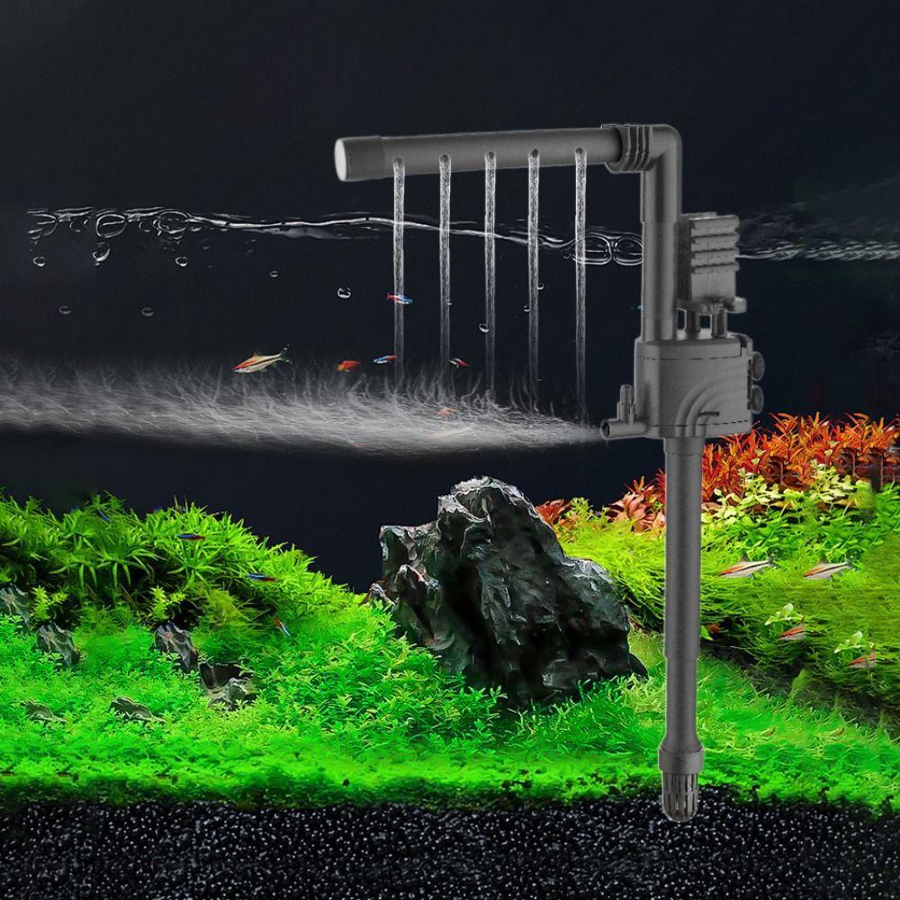 Silent Submersible Pump Detachable Fish Stool Filter Collector 3 In 1 Oxygen Air Pump  for Aquarium