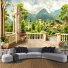 3D Photo Wallpaper Roman Column Balcony Small Town Nature Landscape Living Room Bedroom Wall Mural Wallpaper Home Decor