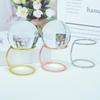 Modern Minimalist Luxury Crystal Ball Ornament with Metal Base