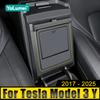 For Tesla Model 3 Y 2017 2018 2019 2020 2021 2022 2023 2024 2025 Car Central Console Armrest Box Storage Container Holder Tray