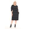 Double Pocket Winter Plus Size Flexible Patterned Dress 7d-2616