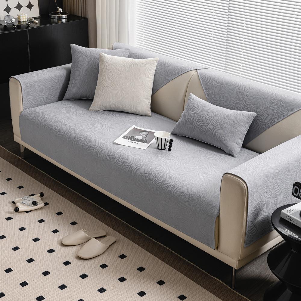 Chenier Sofa Cushion, All-Season Non-Slip Cloth Cover Cloth Leather Sofa Cover  New Seat Cushion, Backrest Armrest