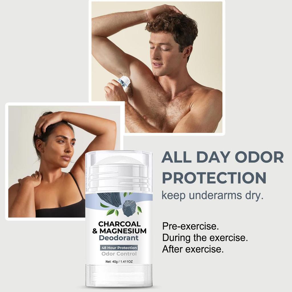 Charcoal & Magnesium Deodorant Stick - Keep Your Underarms Fresh and Reduce Odors - Deodorant for Women & Men