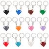 Gifts Couples Friendship Separable Heart Pendant Key Ring Building Block Keychains Key Buckle