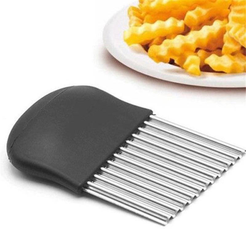 Kitchen Stainless Steel Wave Potato Slicer Onion Carrot Chips Cutter Tool