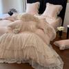 Lace Bedding Set Four-piece French Skin-friendly Breathable Bed Sheet Quilt Cover Pillowcase