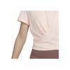 Nike Solid Color Crew Neck Pullover Short Sleeve T-Shirt Women Tops Pink DZ3034-626