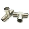 Male To 2 Female 2 Way F-Type Splitter Combiner Tv Virgin Cable Sky Satellite
