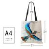 Butterfly Animal Cat Print Tote Shoulder Bag For Women Shopping Reusable Bags For Groceries Folding Travel School Beach Bags