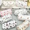 Large-capacity Rimple Pencil Case Animal Park Printed Pencil Case Large-capacity Student Stationery Storage Bag