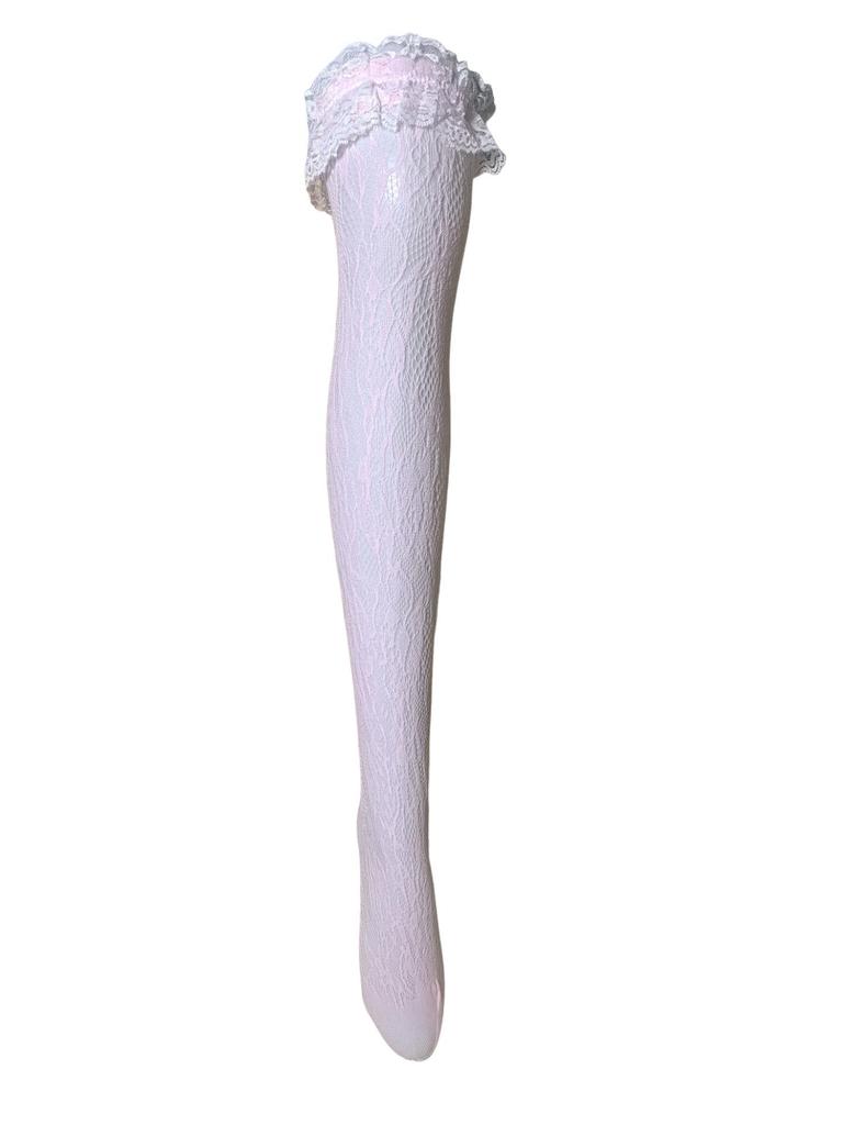 Женские летние носки средней длины в стиле "лолита" с кружевом до середины икры - носки средней длины для ботинок Martin.