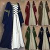 Women's Fashion Vintage Celtic Long Sleeve Medieval Dress Floor Length Renaissance Gothic Dress Cosplay Halloween Costume