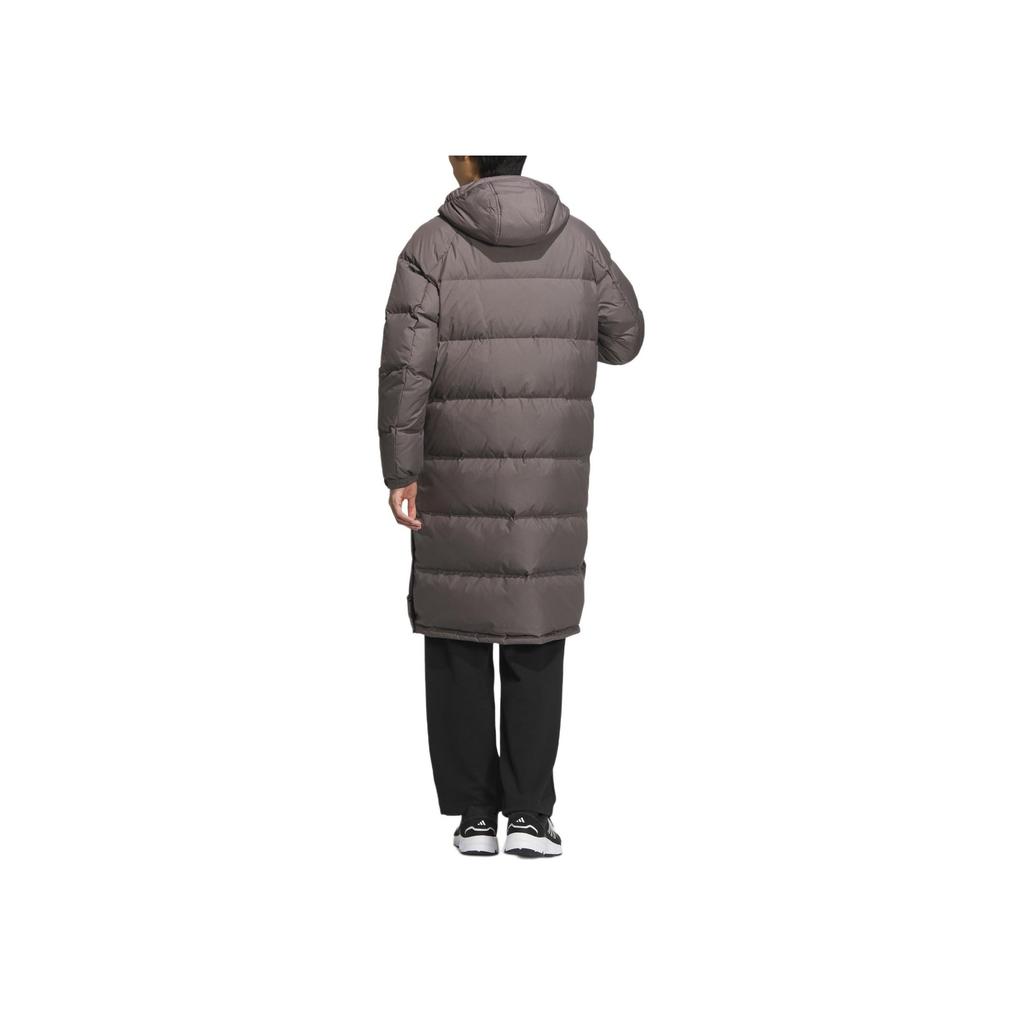 Adidas Long Down Comfortable Long Warm Versatile Down Jacket Unisex Outerwear Charcoal-Gray JW6741