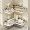 Stainless Steels Corner Storage Shelf Triangular Shower Shampoo Rack Bathroom