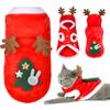 1PC Cats Fashion Design Christmas Cute Flannel Coat Soft Pet Clothing Comfortable Puppy Warm Hoodie