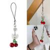 Sweet Cherry Phone Charm Handmade Fruit Pendant Cute Phone Pendant Fashion Phone Jewelry Perfect Gift for Cherry Lovers