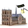 Piececool 3D Notre Dame Metallic Nano Made of Assembly Tools No Adhesive 5 Star Difficulty For Intermediate Collection Figurine Puzzle, Cathedral/Tool