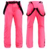 Couple's Solid Color Warm Thick Waterproof Pocket Strap Ski Pants For Men And Women