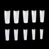 Nail Tips Half Cover French Nails Fake Nails Soak Off False Nails Natural Clear Acrylic Nails 500pcs for Nail Extension 10 Sizes