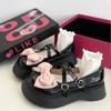 Fashion Cute Thick Soled Women's Shoes 2024 New Vintage Comfortable Flat Bottom Bowknot Mary Jane Shoes for Women Zapatos De Mujer