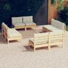 Day and Night - Day and Night Garden Furniture 8 Pieces Cream Pine Wood Cushions