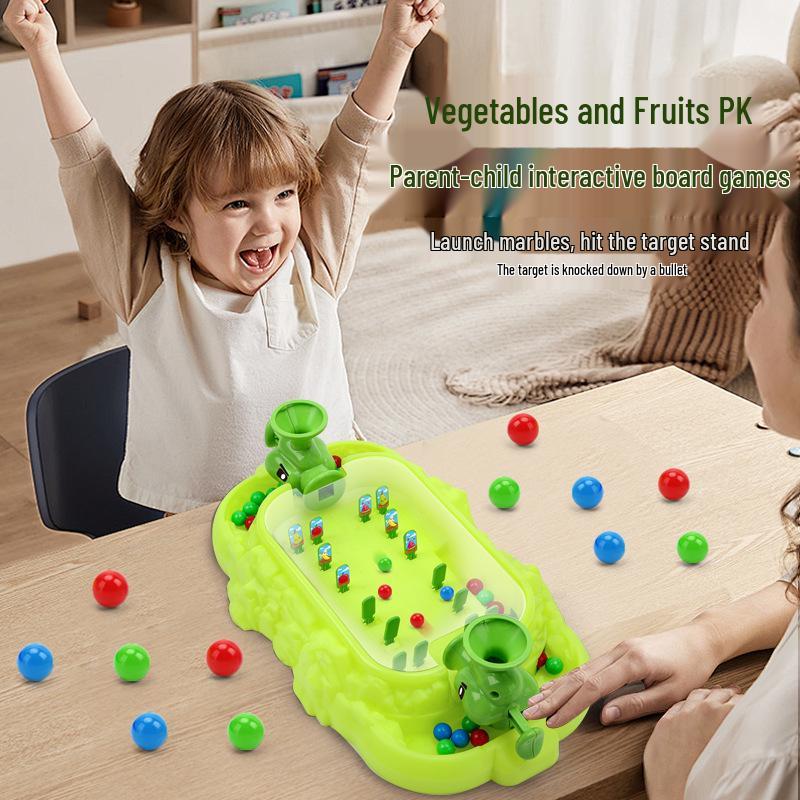 Детская игра «Пинбол-битва»: Интерактивная развивающая настольная игрушка для игры родителей с детьми и тренировки внимания