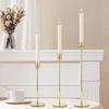 3/6Pcs/Set Vintage Tall Metal Candlestick Pillar Taper Candle Holder Home Living Room Christmas Wedding Party Candle Stand Dining Table Centerpiece