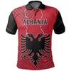 MMA Kick Boxing Muay Thai UFC Polo T-Shirt 3D Print Country National Flag Retro Vintage Albania Symbol Emblem Eagle Men Women Unisex Short Sleeve