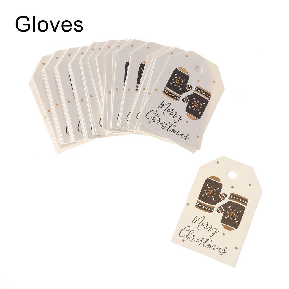 50PCS DIY Wrapping Supplies Xmas Decoration Hang Tags Christmas Labels Gift Wrapping Kraft Tag