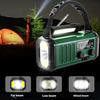 Hand Crank Emergency Radio with Flashlight SOS Alarm Compass Compact Waterproof Solar Powered Rechargeable AM/FM Radio