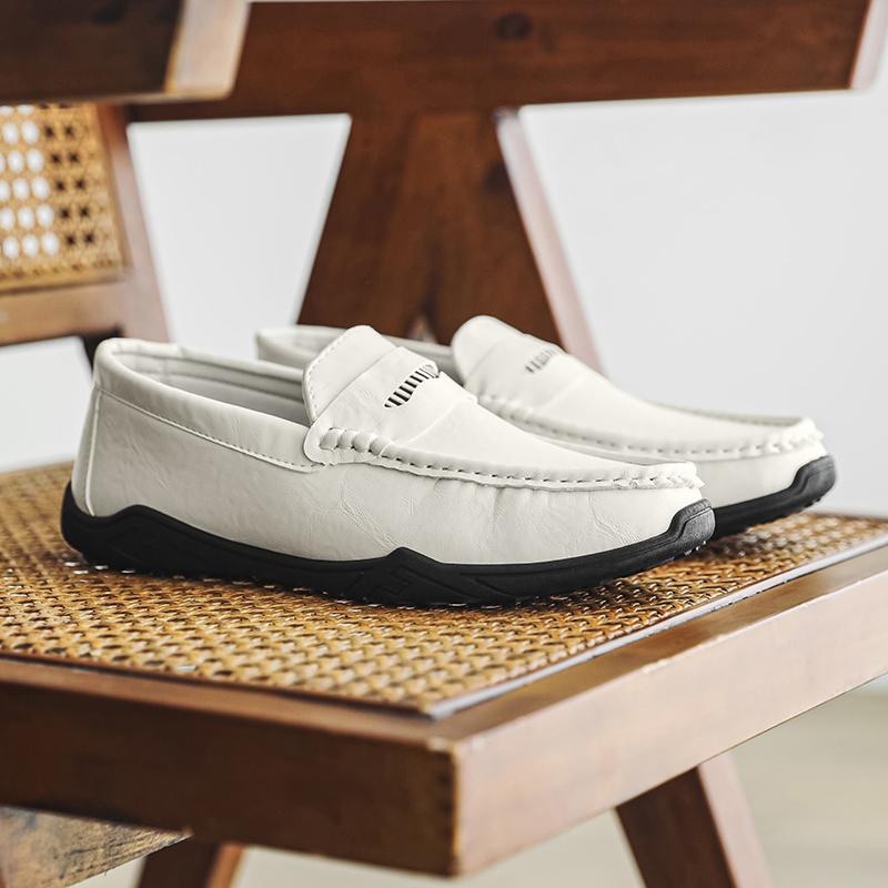 Leisure Walk Mens Penny Loafers Casual Leather Shoes Elegantes Moccasins Wedding Party Driving Shoes Fashion Male Slip On Flats