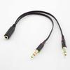 3.5mm Earphone Adapter Headphone Splitter Audio Female To 2 Male Jack 3.5 Mic Y Splitter Headset To Laptop PC Aux Cable