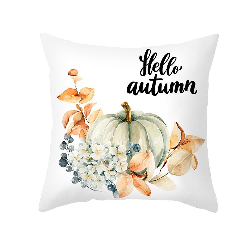 45x45cm Thanksgiving Decoration Maple Pumpkin Autumn Decoration Pillowcase Sofa Seat Cushion Cover Party Decoration Home Decor