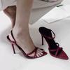 Fashion 2025 Fashion Women's Modern Slippers Summer Pointed Toe Buckle Thin Heels Sandals Outdoor Dress Party Slippers Zapatos De Mujer