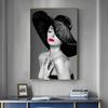 Black and White Art Portrait Posters and Prints Canvas Painting Sexy Nude Women Wall Pictures for Living Room Cuadros Home Decor
