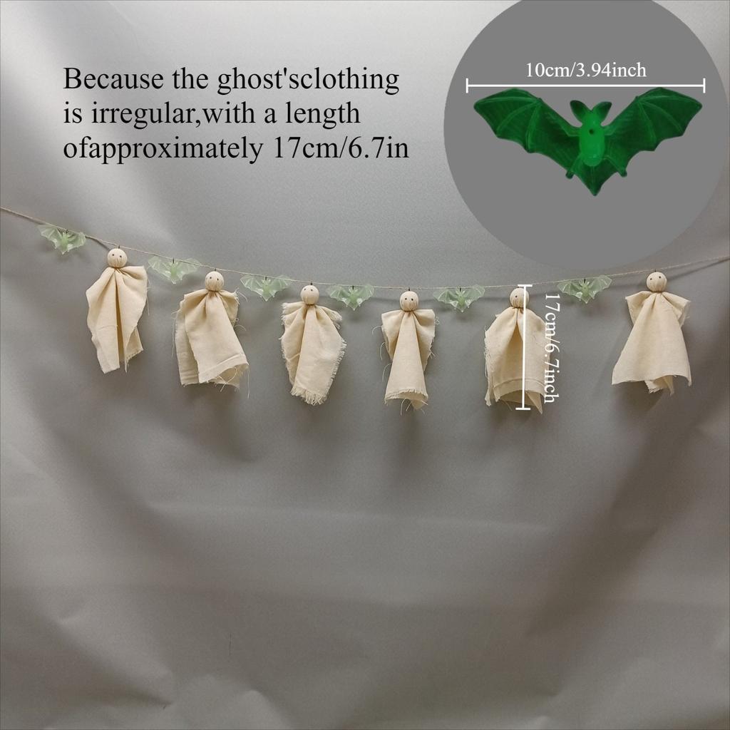 Halloween Ghost And Bats Pendants, Creative Holiday Atmosphere Pendants