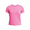 Solid Color Round Neck Slim Fit Short Sleeve T-Shirt Women Tops Pink 1382434-682