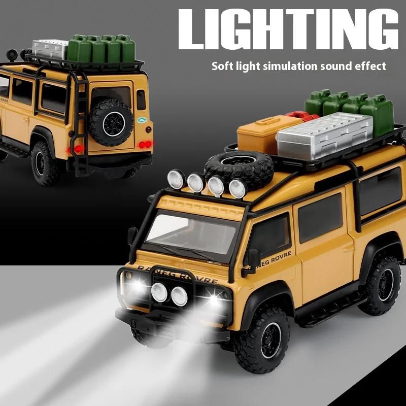 1/32 Land Rover Defender Van Off Road Alloy Diecast Car Model Children's Toys Birthday Gifts Sound and Light Boyfriend Choice
