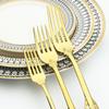 Gold Dinnerware Vintage Tableware 18/10 Silverware Stainless Steel Flatware Dinner Knife Fork Spoon Wedding Xmas Western Cutlery
